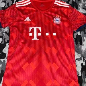 Adidas Red and White Soccer Jersey